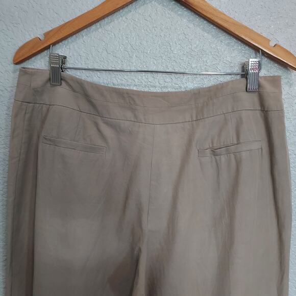 Pendelton Tan Silk Blend Trouser Pants Size 12 - Picture 10 of 13